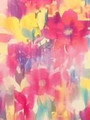 Blush Pink/Sugar Plum/Multi Polyester/Lycra Hazy Floral Print Charmeuse 57W