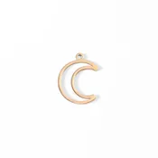 Crescent Moon Charm 18K Gold PVD Stainless Steel