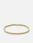 2.4mm Rope Chain Bracelet, Gold Vermeil