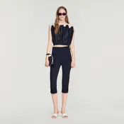 Contrast lace crop top