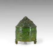 A Chinese Green Glazed Hill Jar with Cover, Western Han Dynasty, ca. 206 BCE – 9 CE