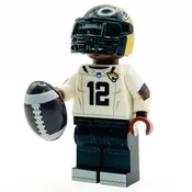 #12 WR/CB Hunter, Jags Football Player Minifig made using LEGO parts - B3 Customs