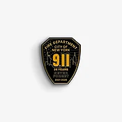 ¾″ FDNY 9.11 25th Anniversary Lapel Pin