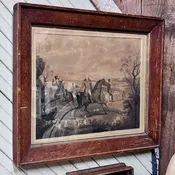 19th Century Ink and Brush Hunt Scene — Aurora Mills