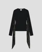 Ahuic - Long sleeve top - Black/Midnight Green