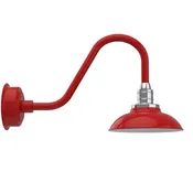 10" Rustic Cherry Red Peony Indoor/Outdoor LED Barn Lights