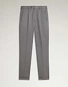 Wool Twill Single Pleat Trousers
