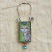Cat bird Lookinglass Ornament