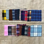 100% Wool Felt Square - Vintage Plaid Wool - Wool Flat Felt Fabric for Embroidery, Applique & Crafts
