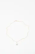 14K Tahitian Pearl Drop Necklace in White