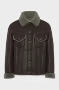 Waxed shearling jacket