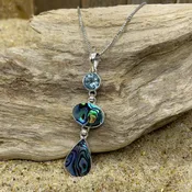 Abalone Oval & Teardrop Necklace