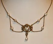 14K Arts &amp;amp; Crafts Festoon Necklace