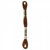 DMC 6 Strand Floss | 801 Dark Coffee Brown