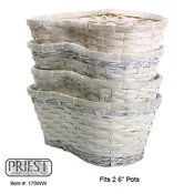 179WW (6″ WHITE WASH PEANUT BASKET)