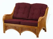 Jam Loveseat, Colonial color with Dark Brown Cushions