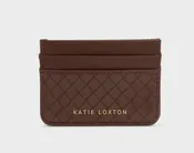 katie Loxton - Nova Woven Textured Card Holder (Chocolate)