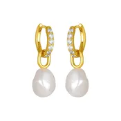 JULIETTE CLEAR PEARL HUGGIES GOLD: GOLD
