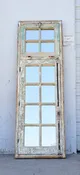 12 Pane Repurposed Painted Mirrored Rectangle Window