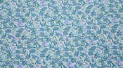 102" Teal & Aqua Floral EXTRA WIDE Percale Sheeting Fabric