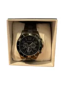 Geneva Men's Chronograph Watch Black Stainless Steel