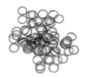 1000 Gunmetal Finished Double Loops Split Rings Open Jump Rings 7mm  BULK PACKAGE jum0064b