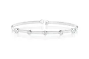 14KWG SHY CREATION 0.32CT DIA BEZEL BANGLE