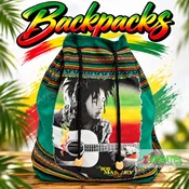 Bob Marley Backpack – Rasta Drawstring Bag Made in Peru