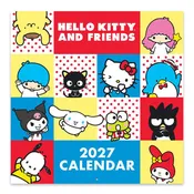 2027 Hello Kitty® and Friends Retro 7" X 7" Wall Calendar