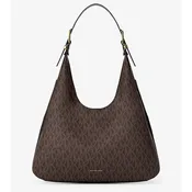 Michael Kors Nolita Signature Large Hobo Shoulder - Brown with Acorn