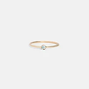 Large Kaya Ring with Aquamarine