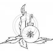 Candle and Ornaments Art Acetate
