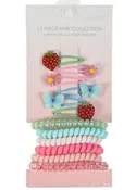 12-Piece Hair Clip & Coil Scrunchie Set