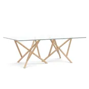 Baton Glass Top Table