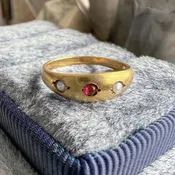 Antique Colored Stone Baby Ring
