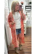 Floral Print Long Kimono (FINAL SALE ITEM)