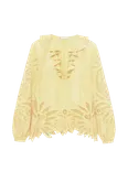 Adonis LS Silk Applique Blouse