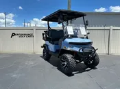 Denago EV Nomad XL 4 Passenger Glacier Blue Lifted Golf Cart