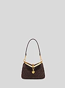 BORSA VELA PICCOLA IN SUEDE INTRECCIATA