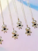 Astronaut Necklace - White Opal