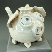 Flying Pig Mini Bottle — Riverwood Pottery