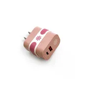Double Play Eco Wall Power Adapter : Pink