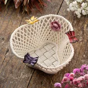 Belleek Pottery | Bright Butterfly Irish Basket