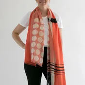Merino Wool Handprinted Scarves - Banjo