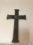 Hand forged wall hanging cross — 307 Forge
