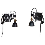 Pair of Vintage Industrial Scissor Wall Lights - Vintage Industrial by Get Back, Inc