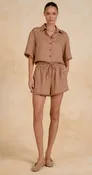 Button Down Fray Top