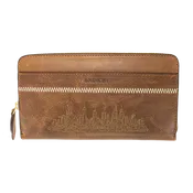 Accordion Zip Wallet NYC Cognac