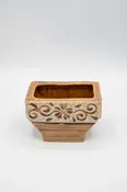 Ceramic Rectangle Foral Planter