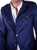 Eternity Desire Navy Faux Suede Jacket